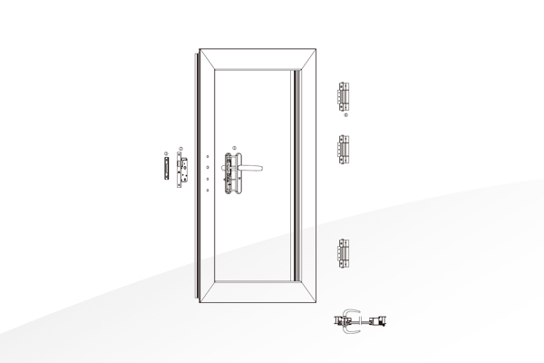 Hardware for balcony door